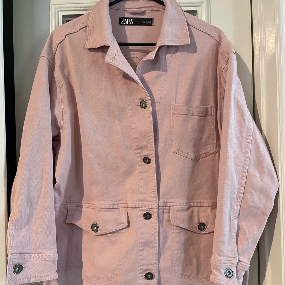 Zara Blush Pink Utility Jacket for Women